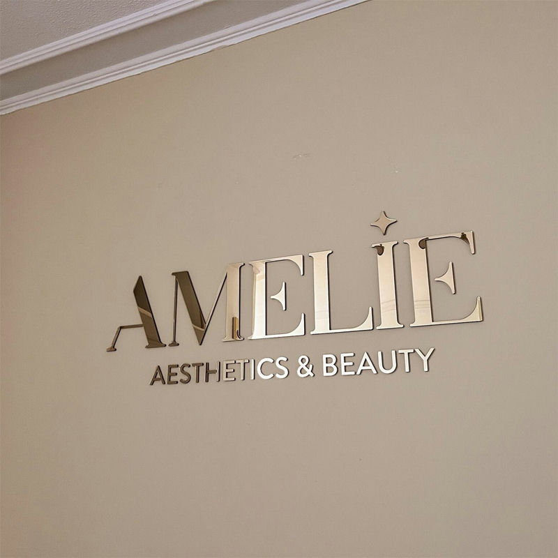 Custom 3D Acrylic Mirror Wall Logo