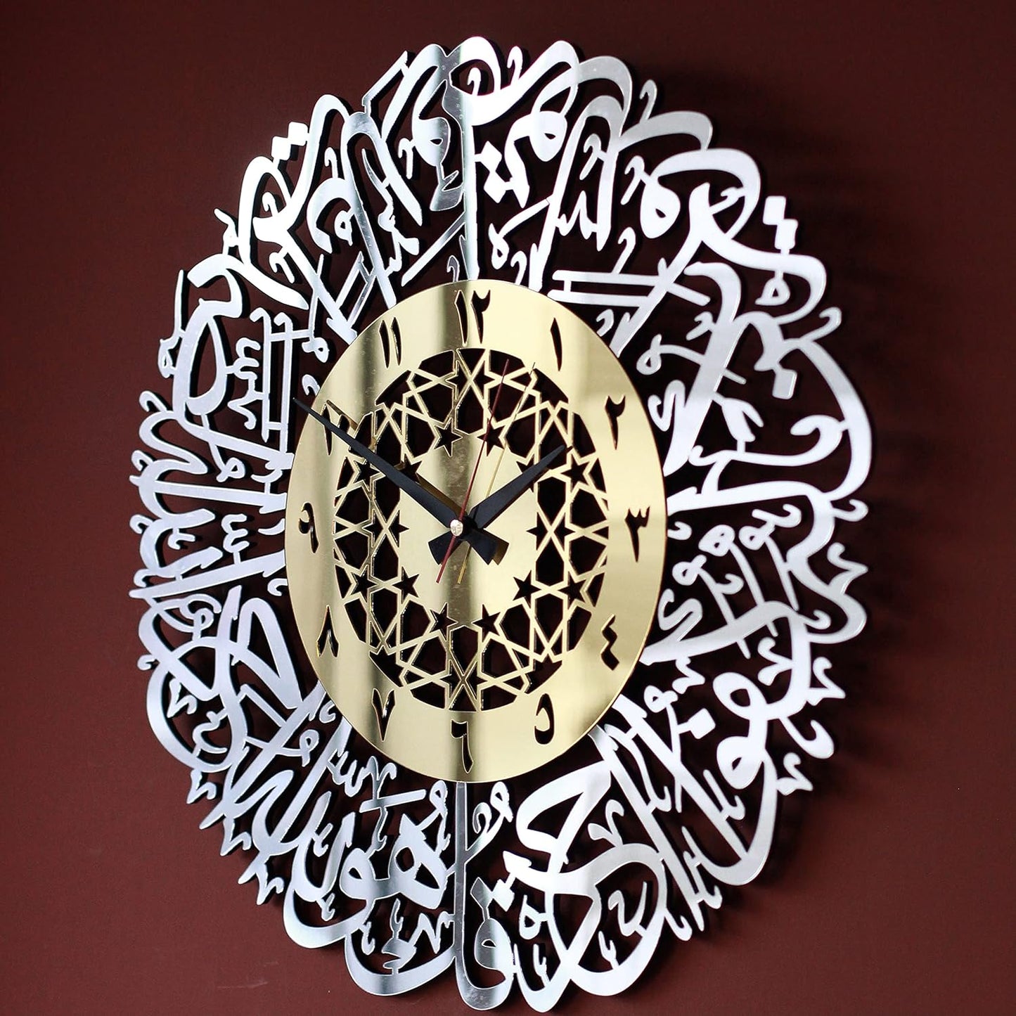ساعة اخلاص اكريليك | ديكورات رمضانية اسلامية | الخط العربي | فن القران الكريم