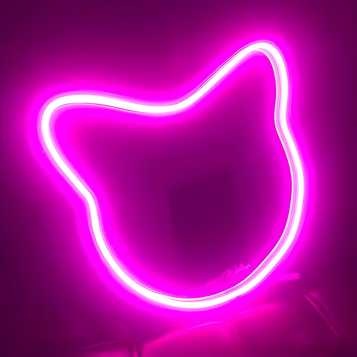 Meoww Face Selfie Neon Mirror Neon Lights for Home decor