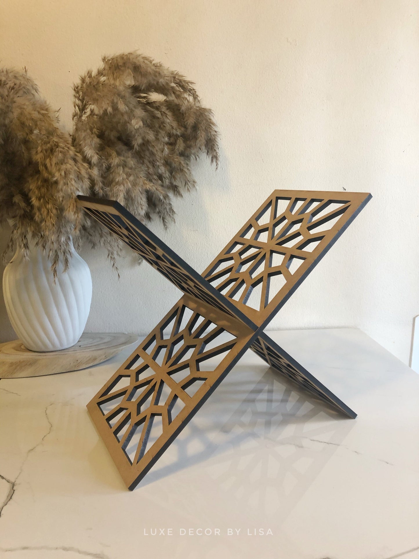 Acrylic Rehal, Quran Holder, Quran Stand, Book Holder, Fully Designed by Pattern