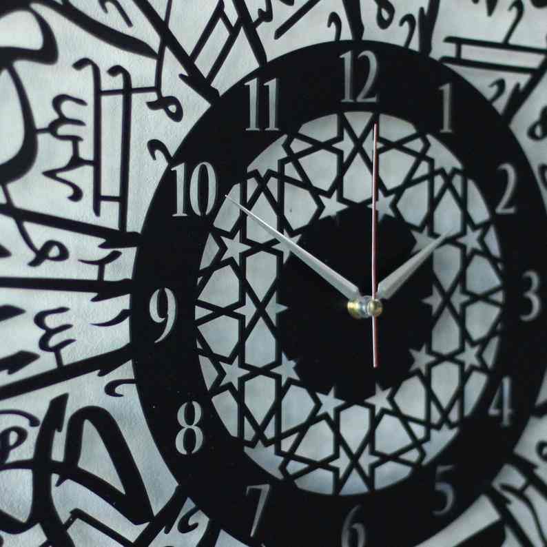 ساعة حائط اسلامية اكريليك سورة الاخلاص