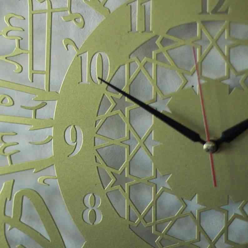 ساعة حائط اسلامية اكريليك سورة الاخلاص