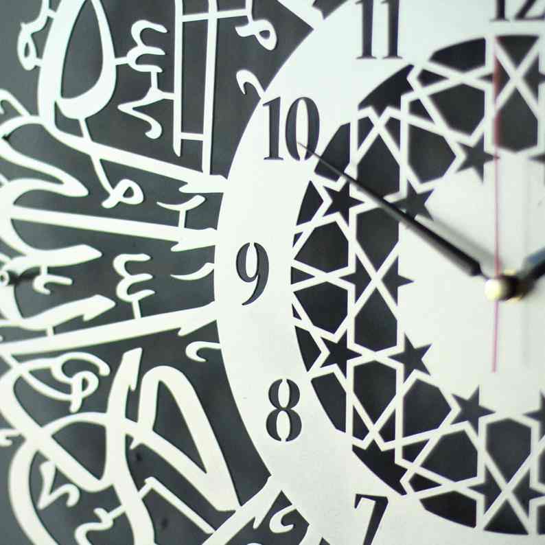 ساعة حائط اسلامية اكريليك سورة الاخلاص