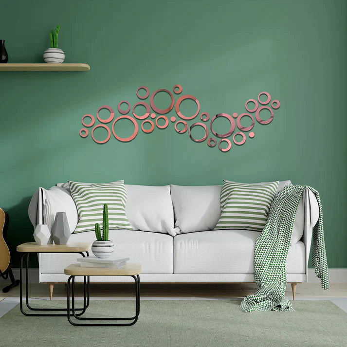 Acrylic Ring Mirror Wall Stickers