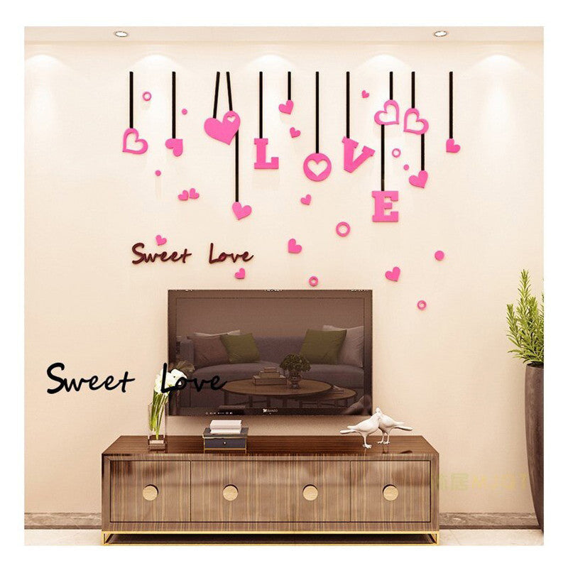 لوحة فنية جدارية مصنوعة من الأكريليك مصنوعة يدويًا من Sweet Love