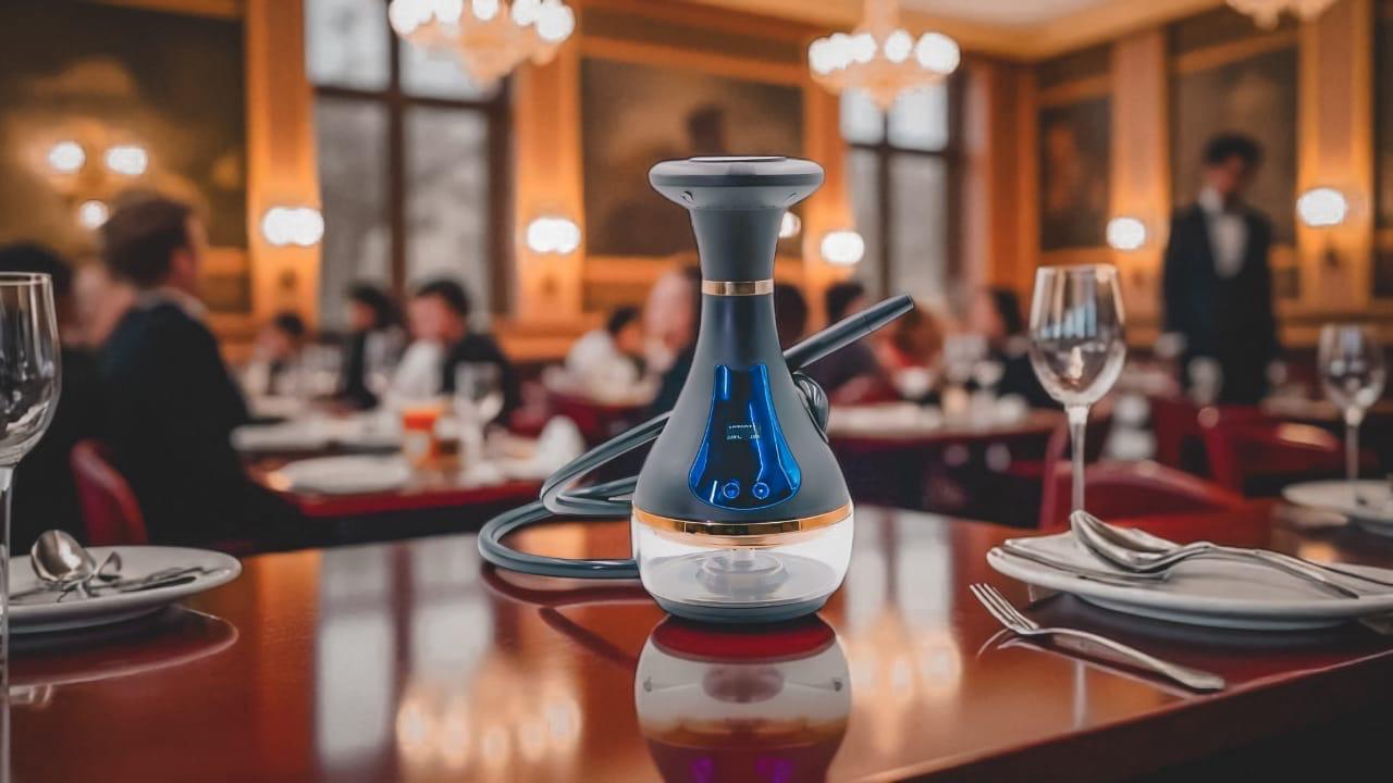 Electric Hookah with Water Heating Intelligent LED Smoking Set Adjustable Temperature Rechargeable Shisha Accessories