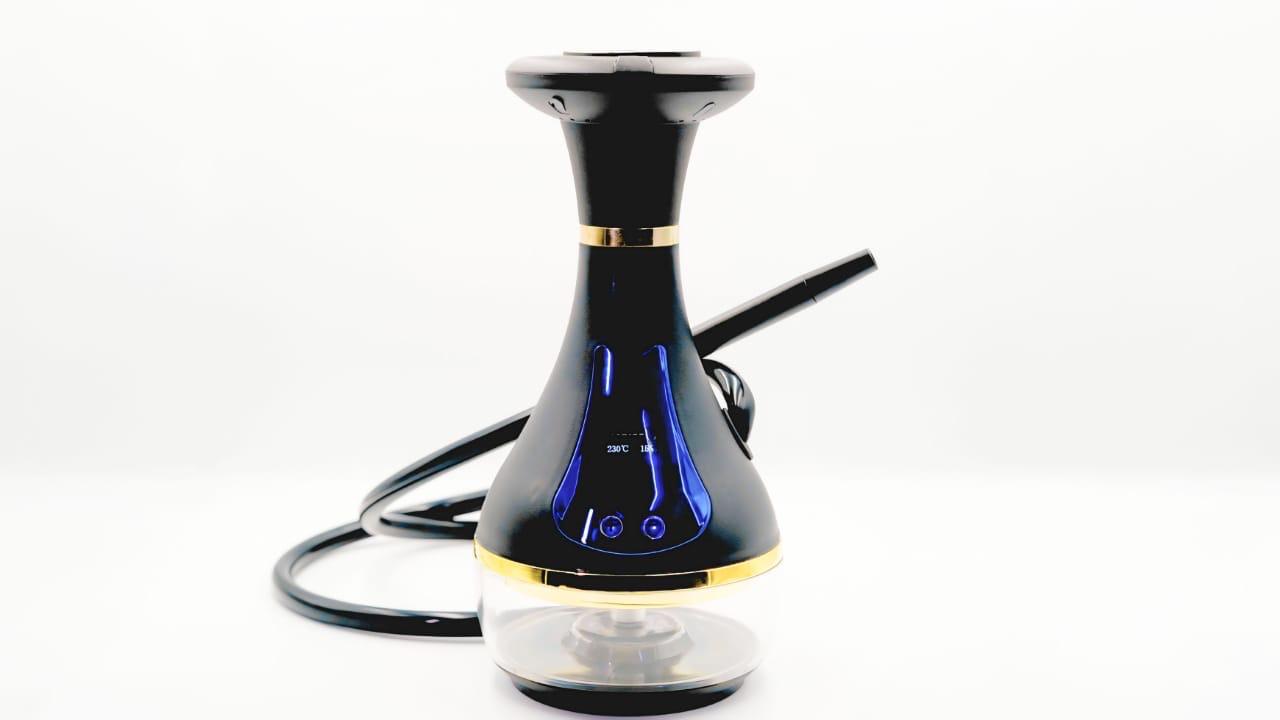 Electric Hookah with Water Heating Intelligent LED Smoking Set Adjustable Temperature Rechargeable Shisha Accessories