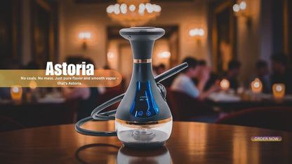 Electric Hookah with Water Heating Intelligent LED Smoking Set Adjustable Temperature Rechargeable Shisha Accessories